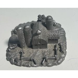 Spooniques Pewter #3036 Farm Barn Silos 1987 2 x 2 in.